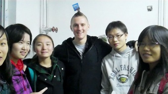 Meeting new friends in the Forstry University Beijing