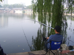 Fishing at houhai,Beijing